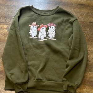 SHEIN Olive Green Knit Sweater